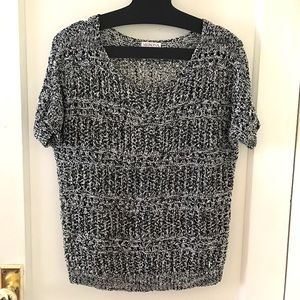 Black and White Woven Merona Top